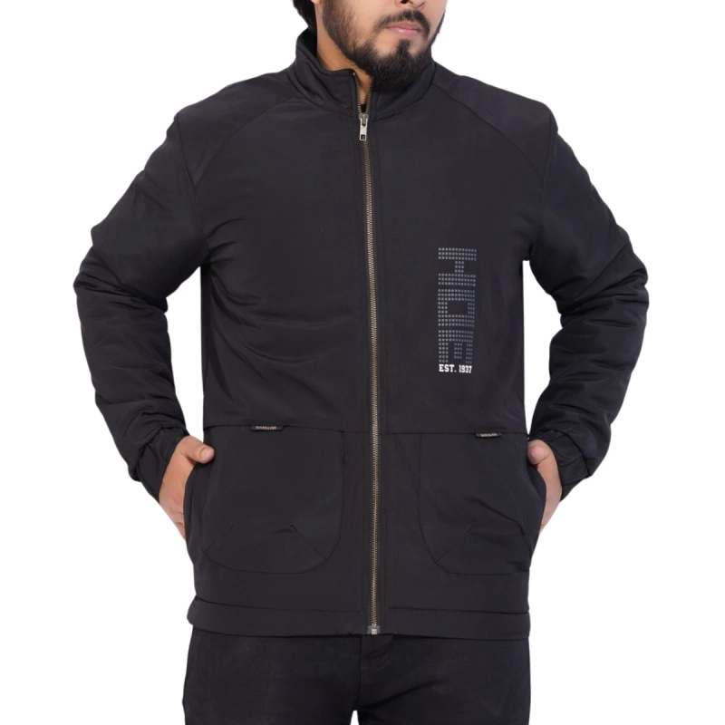 Premium Solid Jacket - Black