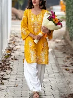 Yellow bloom farshi suit - Image 5