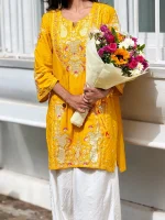 Yellow bloom farshi suit - Image 4